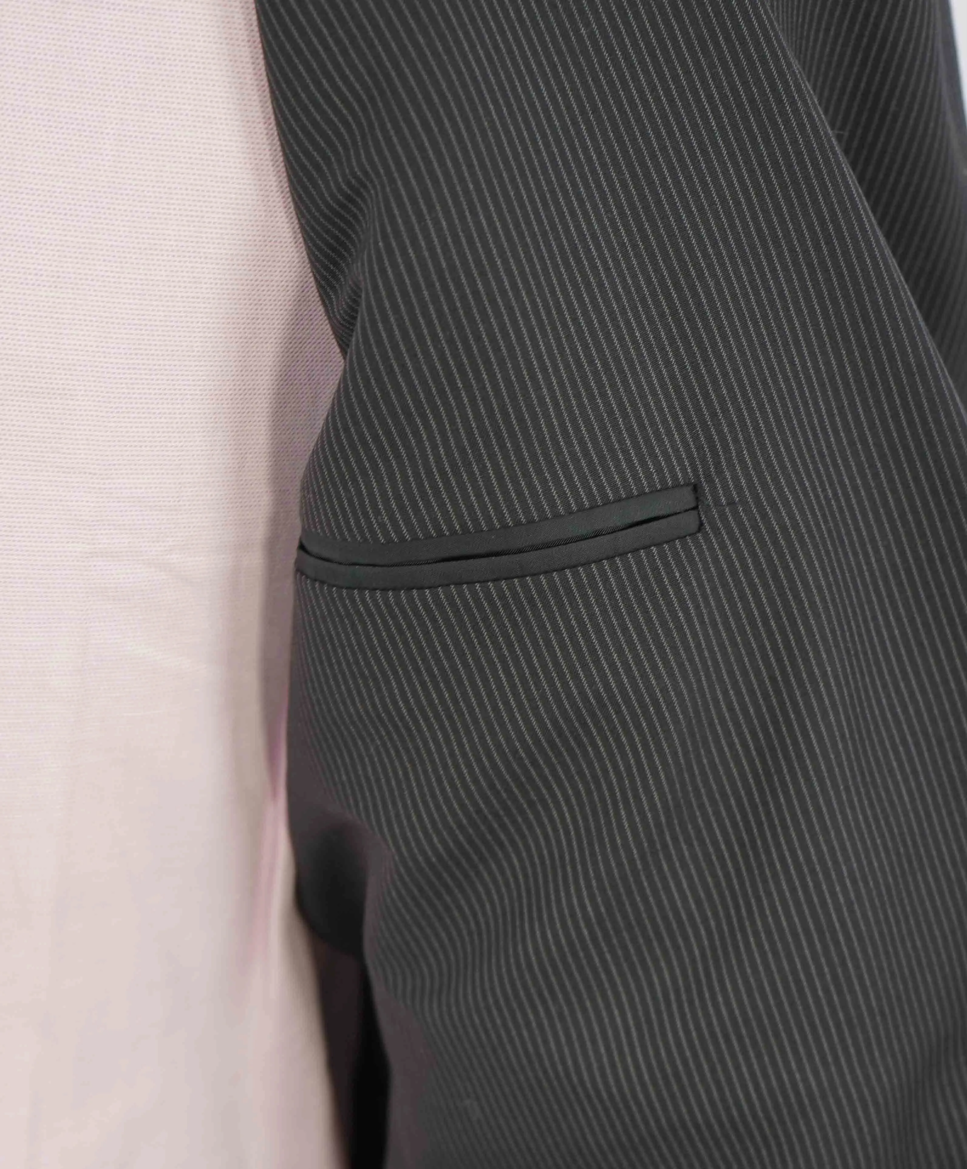 $2,695 RALPH LAUREN PURPLE LABEL - *WOOL* Black Textured Blazer - 42L