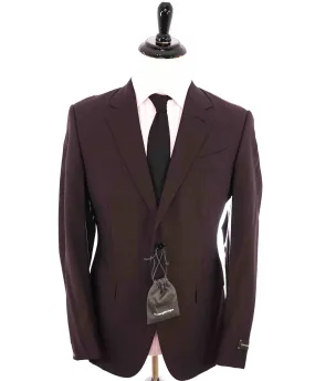 $3,295 ERMENEGILDO ZEGNA -“LEGGERISSIMO" SILK BURGUNDY Red Blazer - 42R 34W