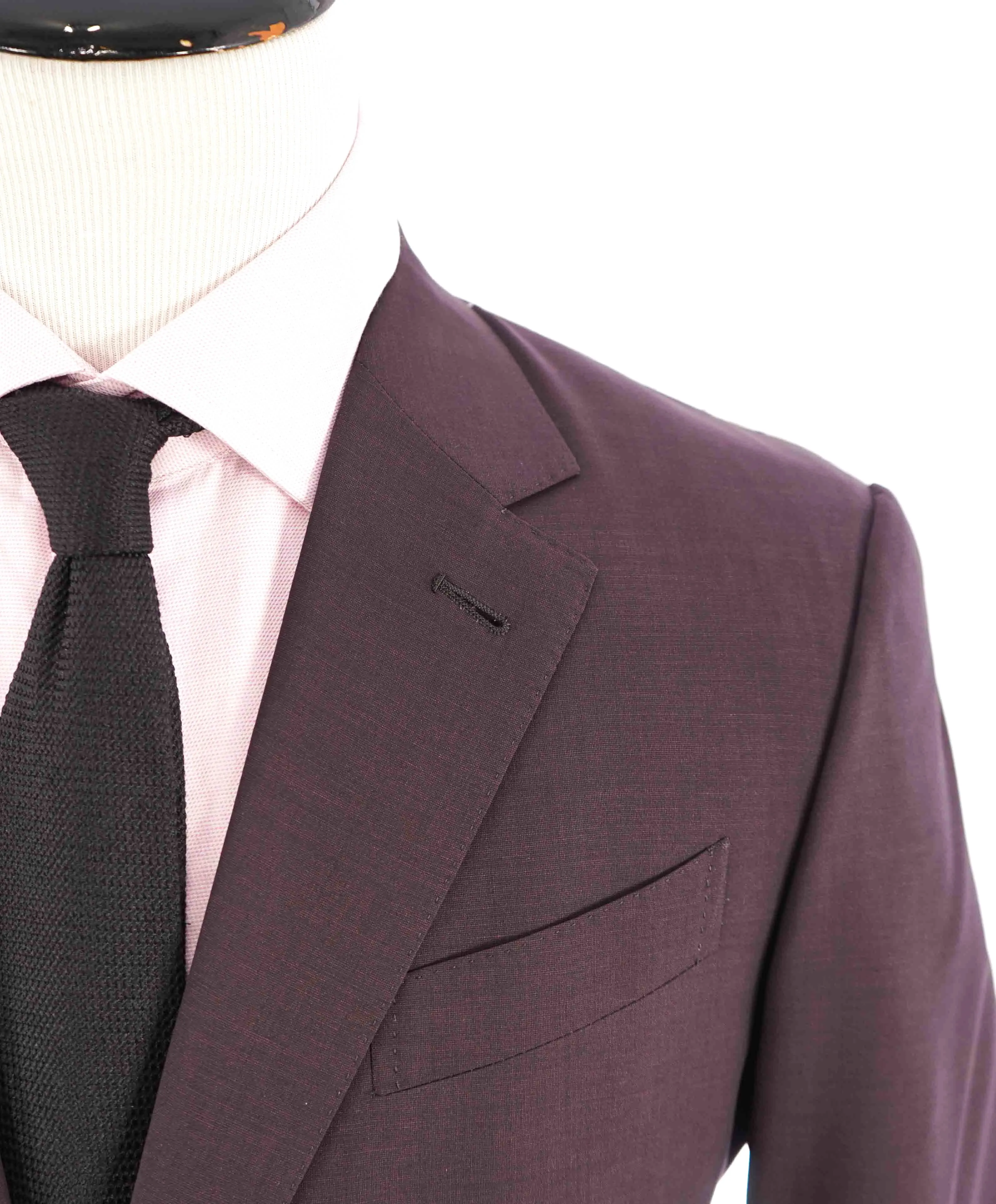 $3,295 ERMENEGILDO ZEGNA -“LEGGERISSIMO" SILK BURGUNDY Red Blazer - 42R 34W