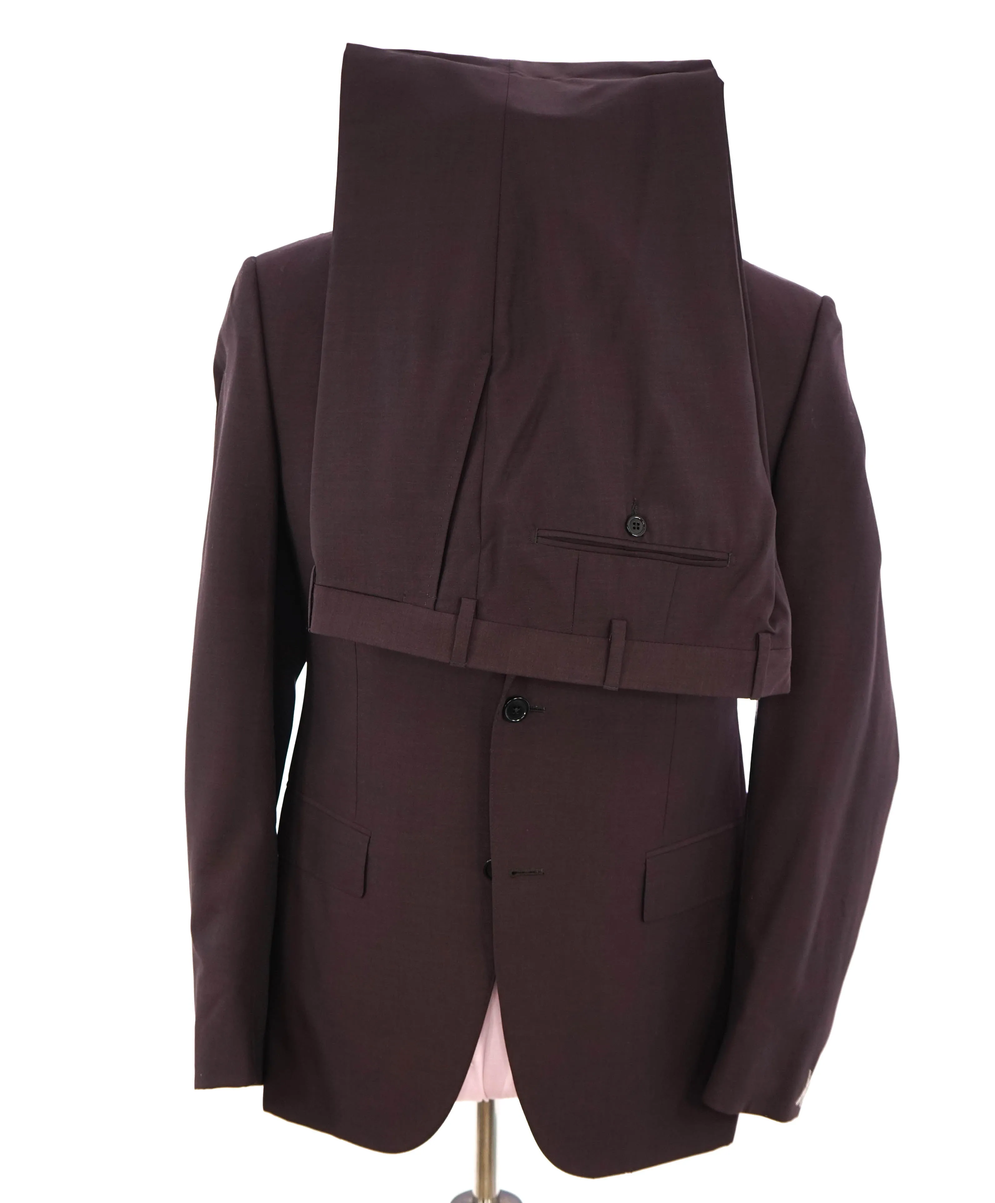 $3,295 ERMENEGILDO ZEGNA -“LEGGERISSIMO" SILK BURGUNDY Red Blazer - 42R 34W