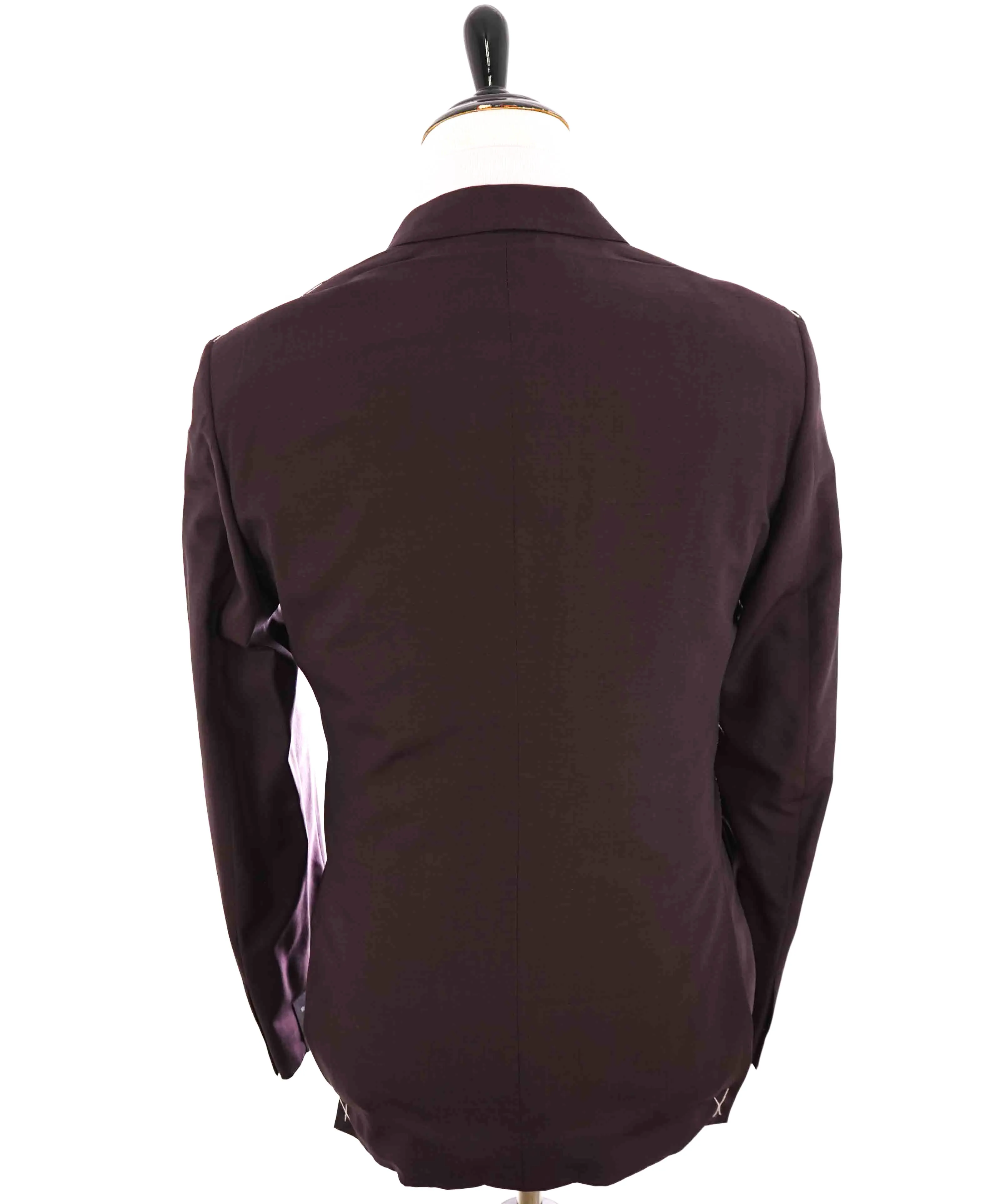 $3,295 ERMENEGILDO ZEGNA -“LEGGERISSIMO" SILK BURGUNDY Red Blazer - 42R 34W