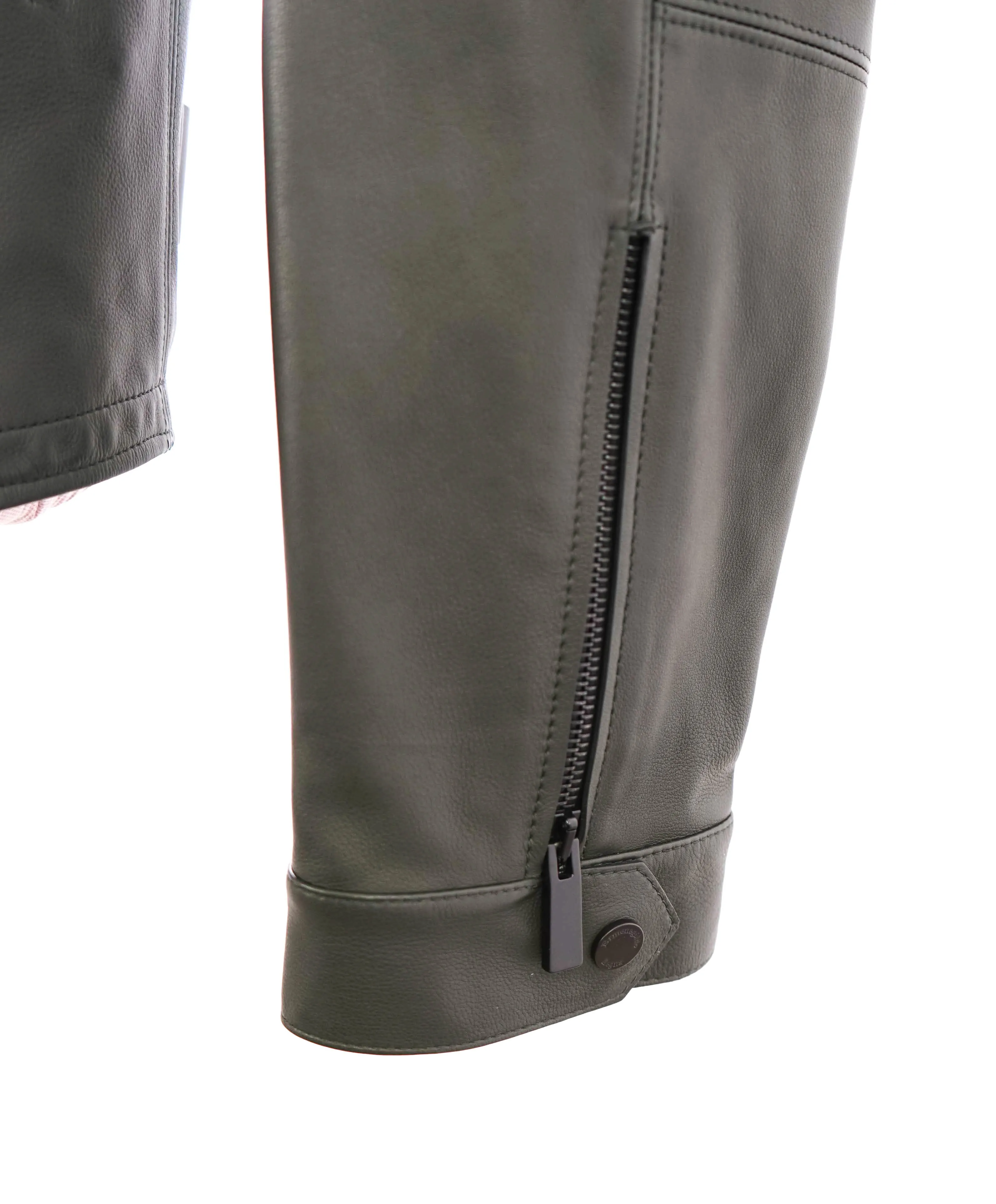 $5,245 ERMENEGILDO ZEGNA - Made In Italy Fitted SUPPLE CALF LEATHER Jacket Green - 40R