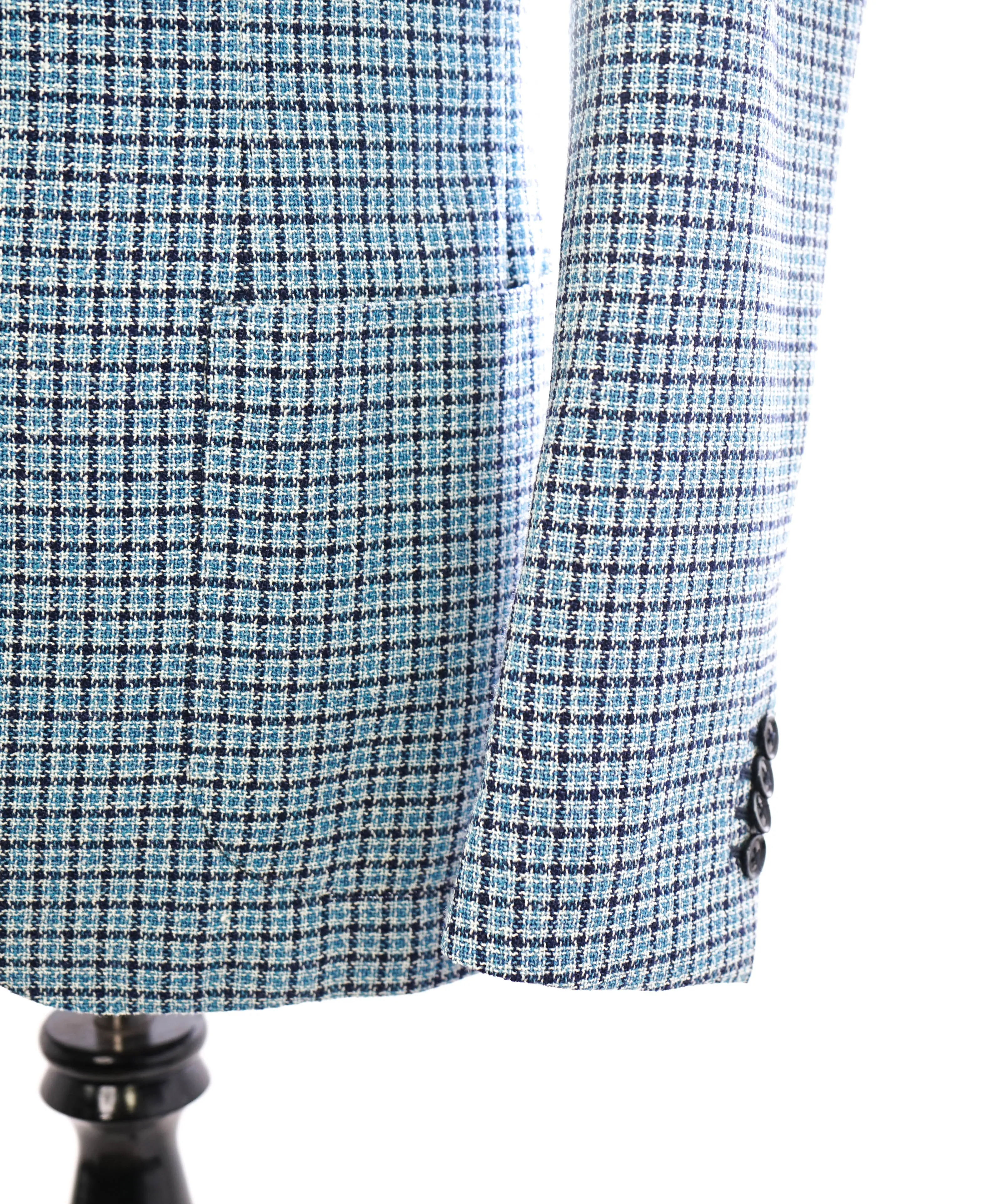 $895 VITALE BARBERIS CANONICO - SAKS 5TH AVE Blue Houndstooth Blazer - 42R