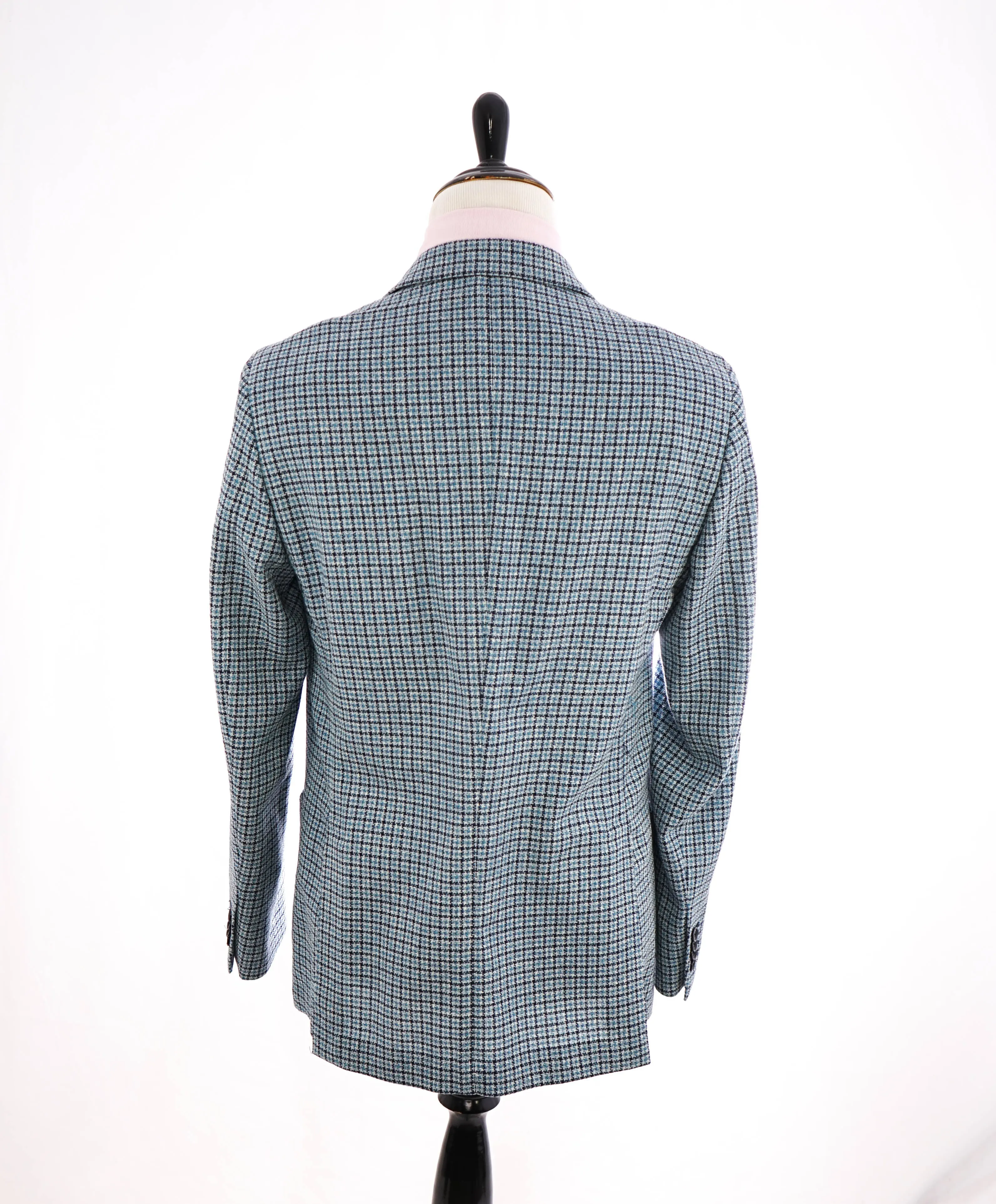 $895 VITALE BARBERIS CANONICO - SAKS 5TH AVE Blue Houndstooth Blazer - 42R
