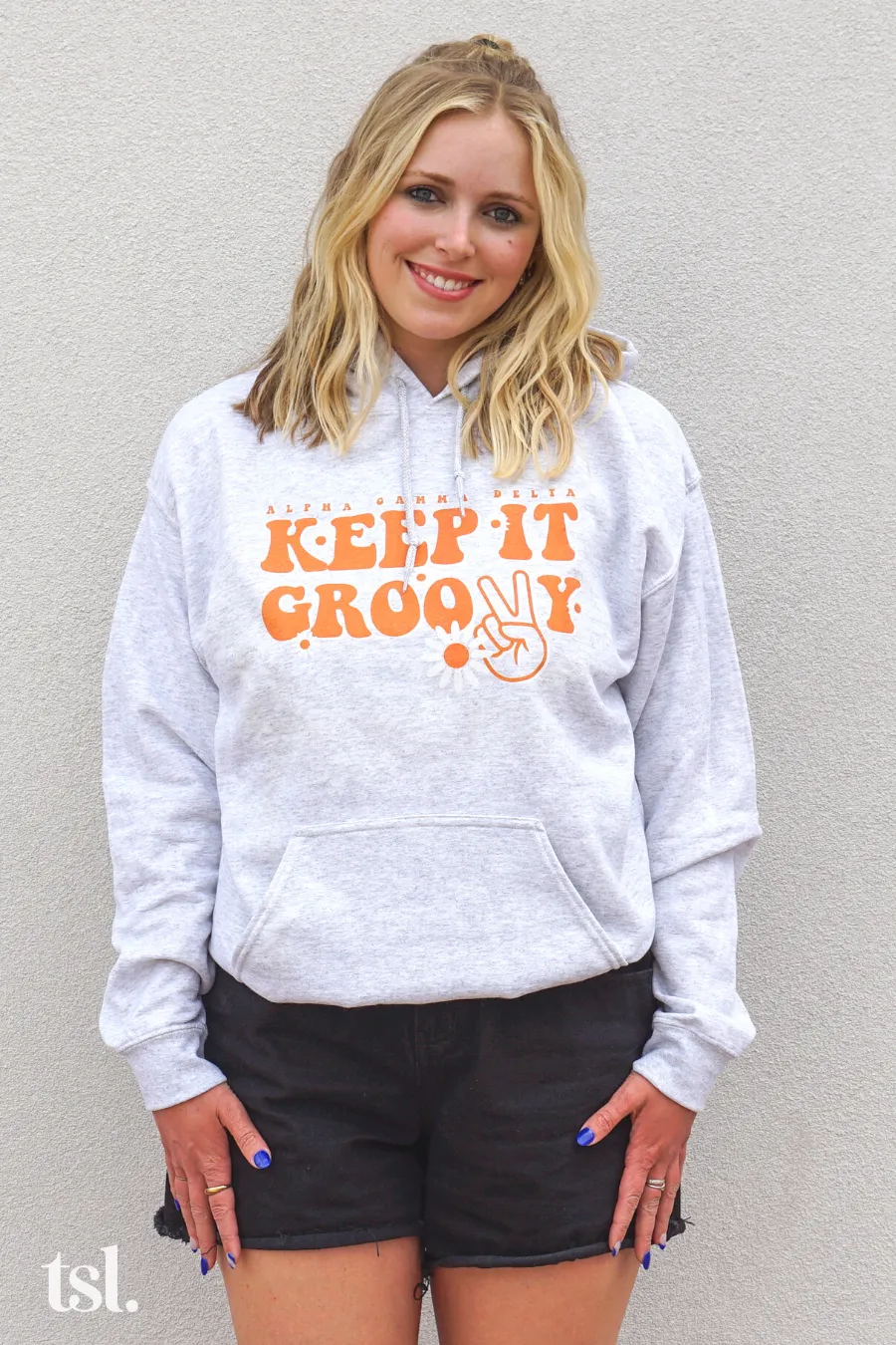 Alpha Chi Omega Keep It Groovy Hoodie