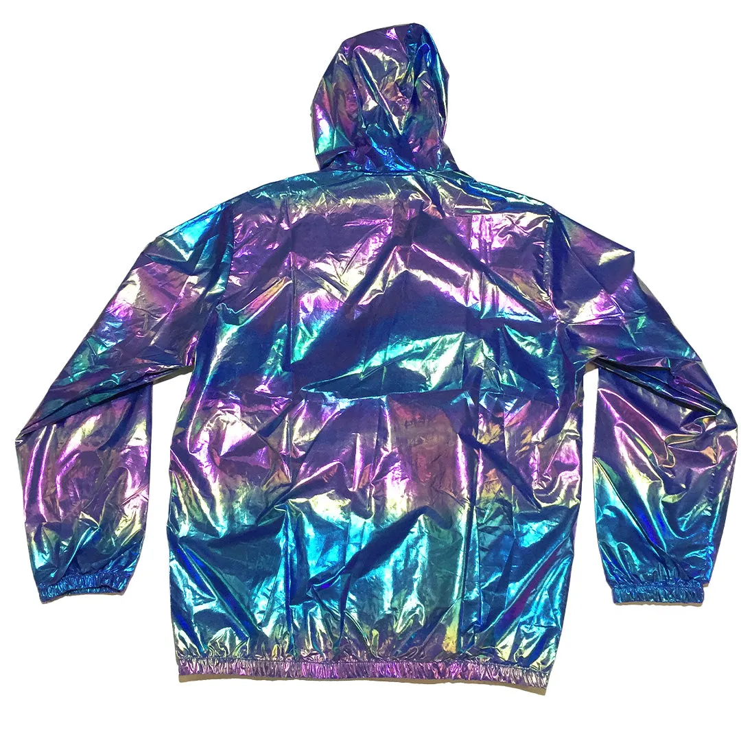 BACK IN STOCK! Blue Holographic Zip Up Hoodie