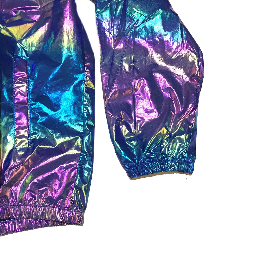 BACK IN STOCK! Blue Holographic Zip Up Hoodie