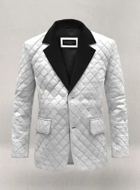BOCELLI TUXEDO QUILTED LEATHER BLAZER