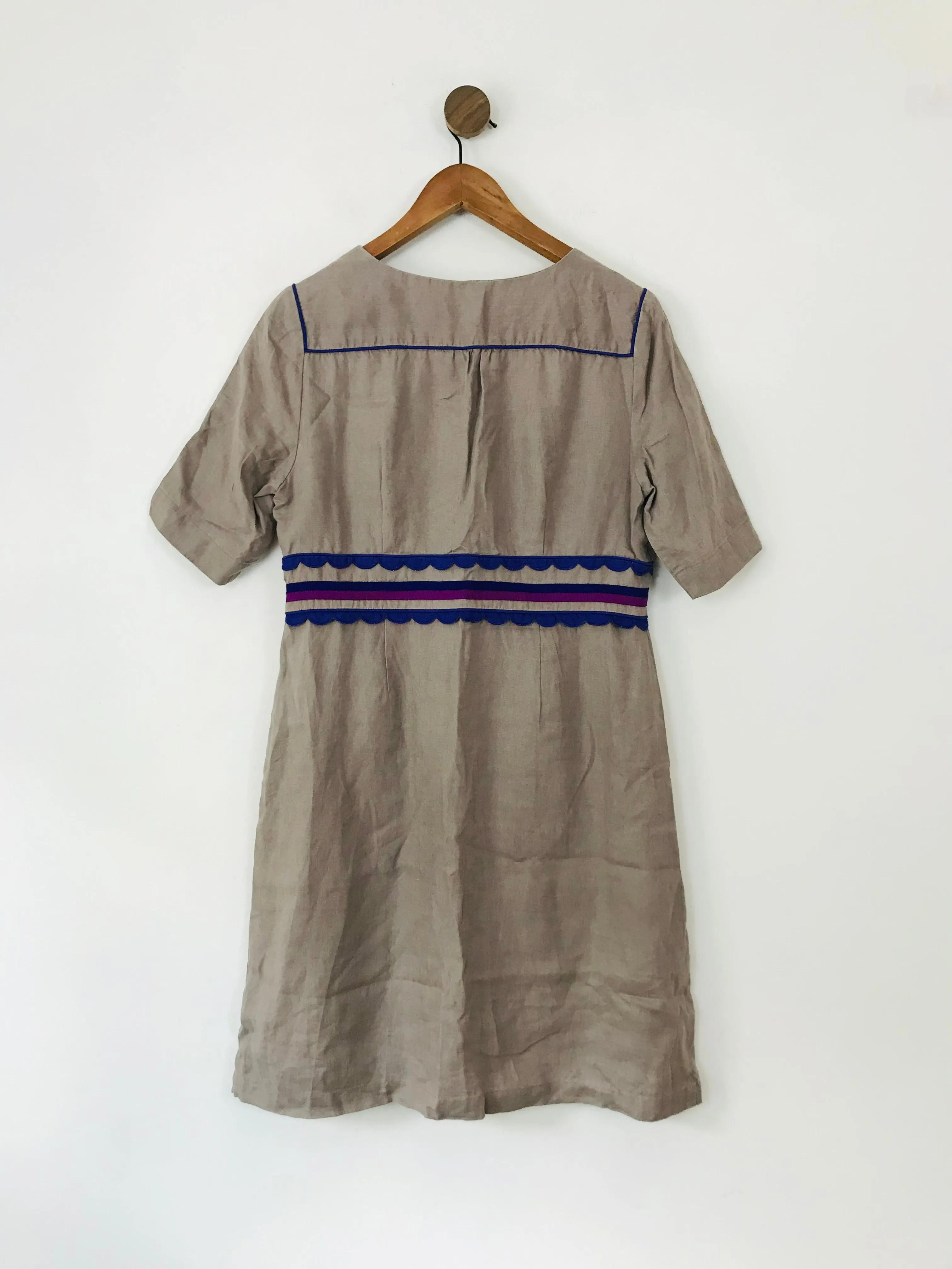 Boden Women's Linen Wrap Dress | UK14 | Grey