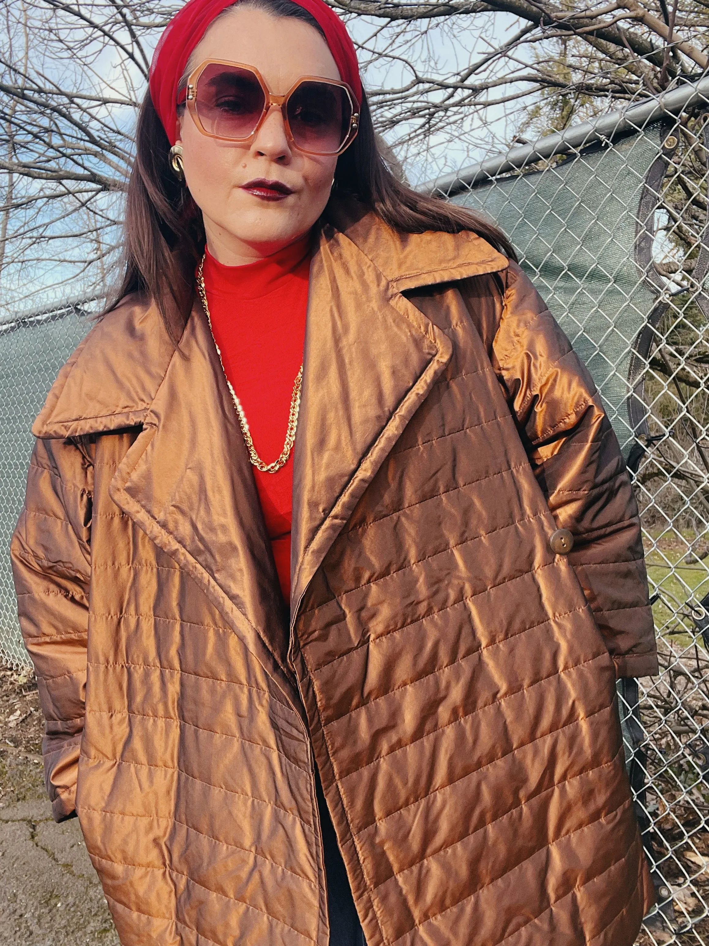 Bronze Quilted Puffy