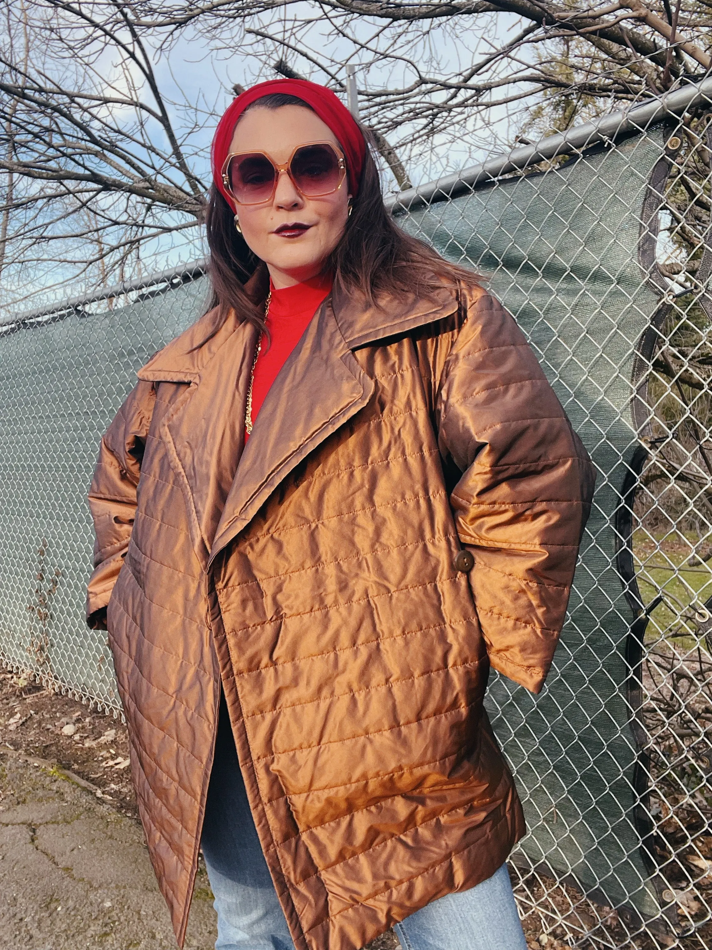 Bronze Quilted Puffy