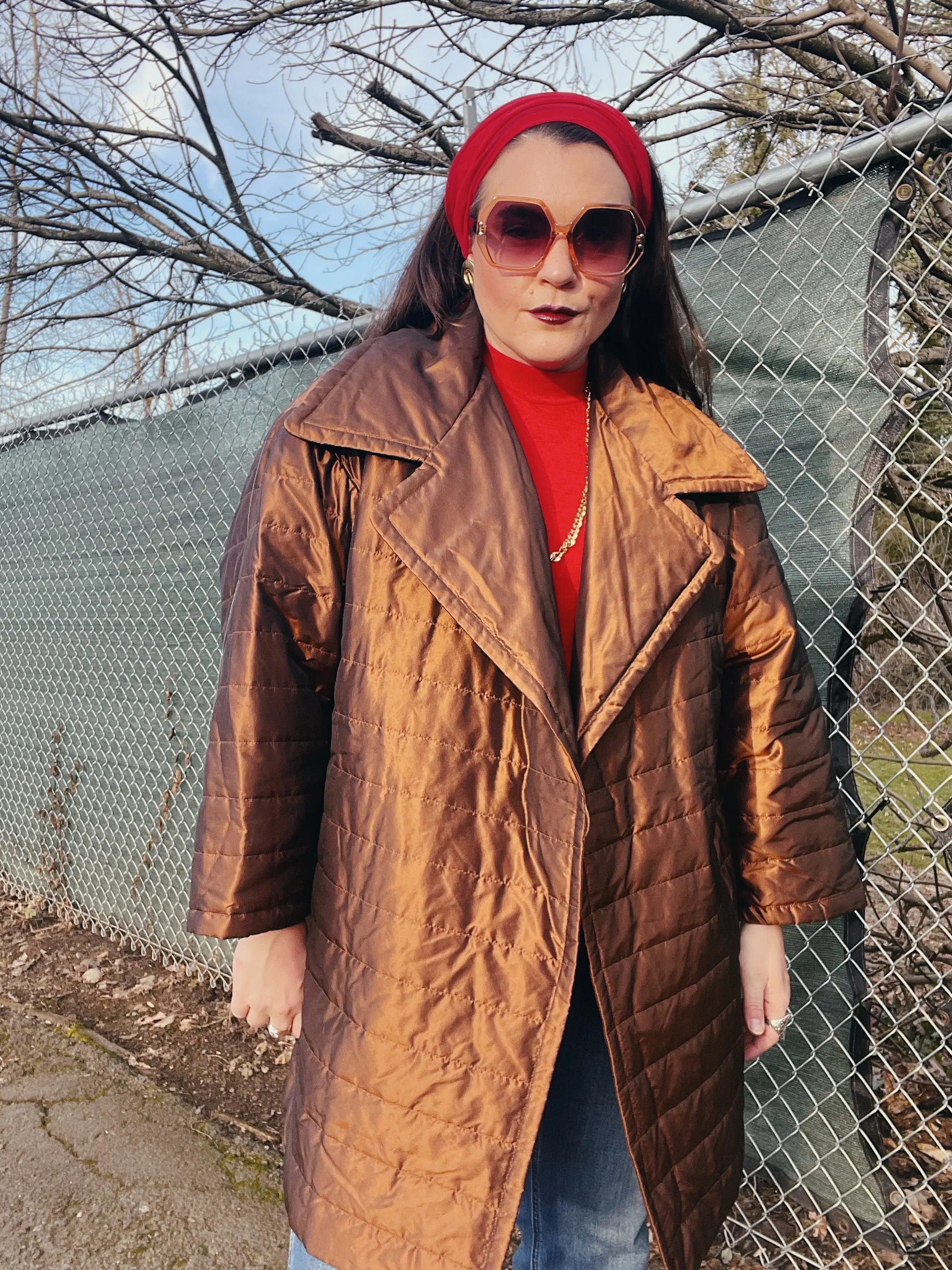 Bronze Quilted Puffy