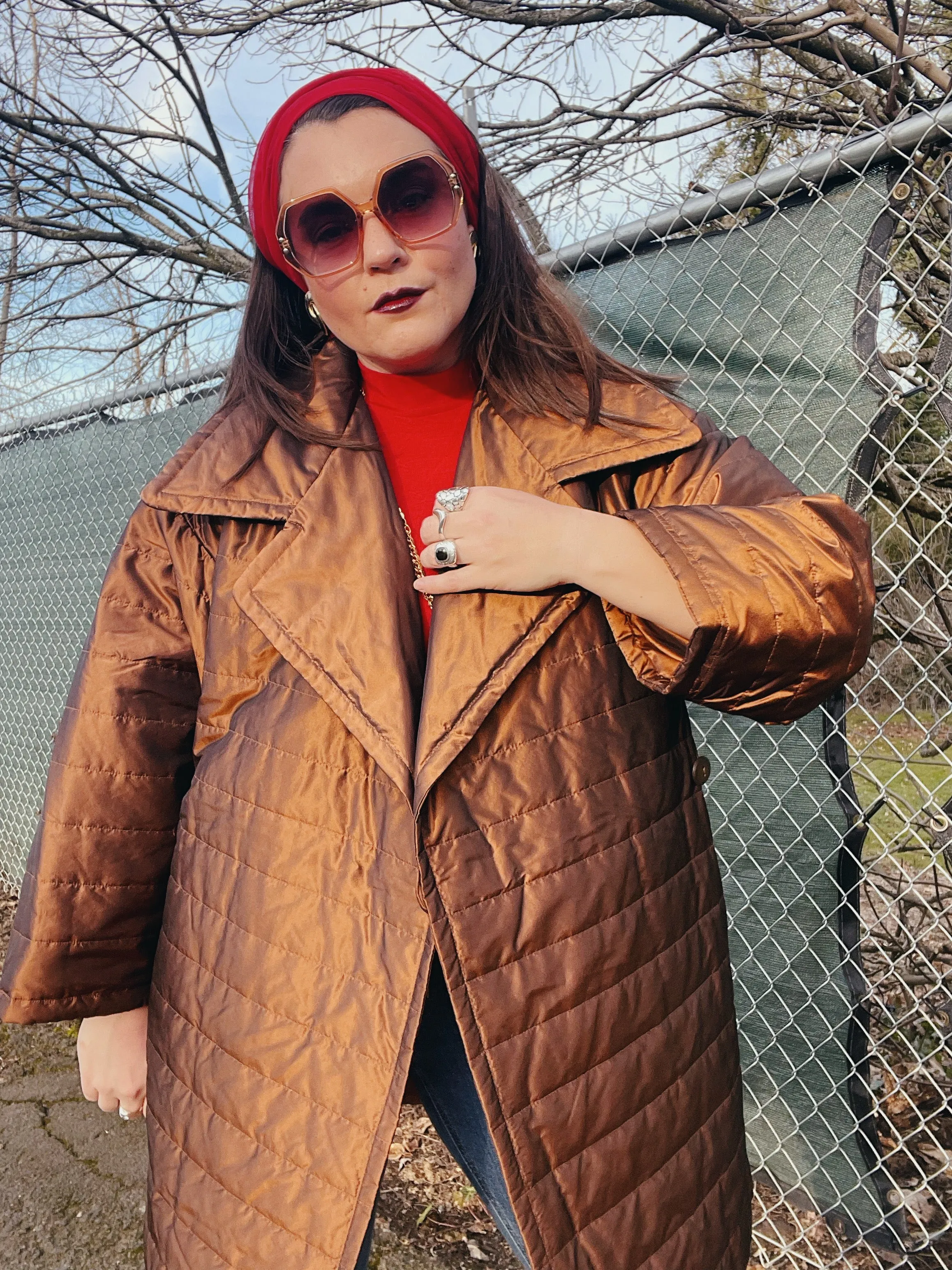 Bronze Quilted Puffy