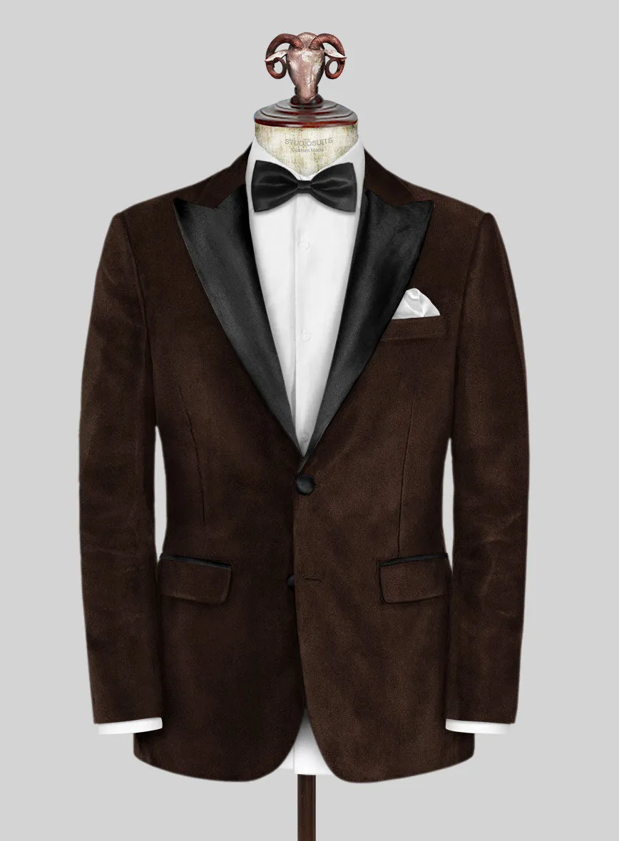 Brown Velvet Tuxedo Jacket