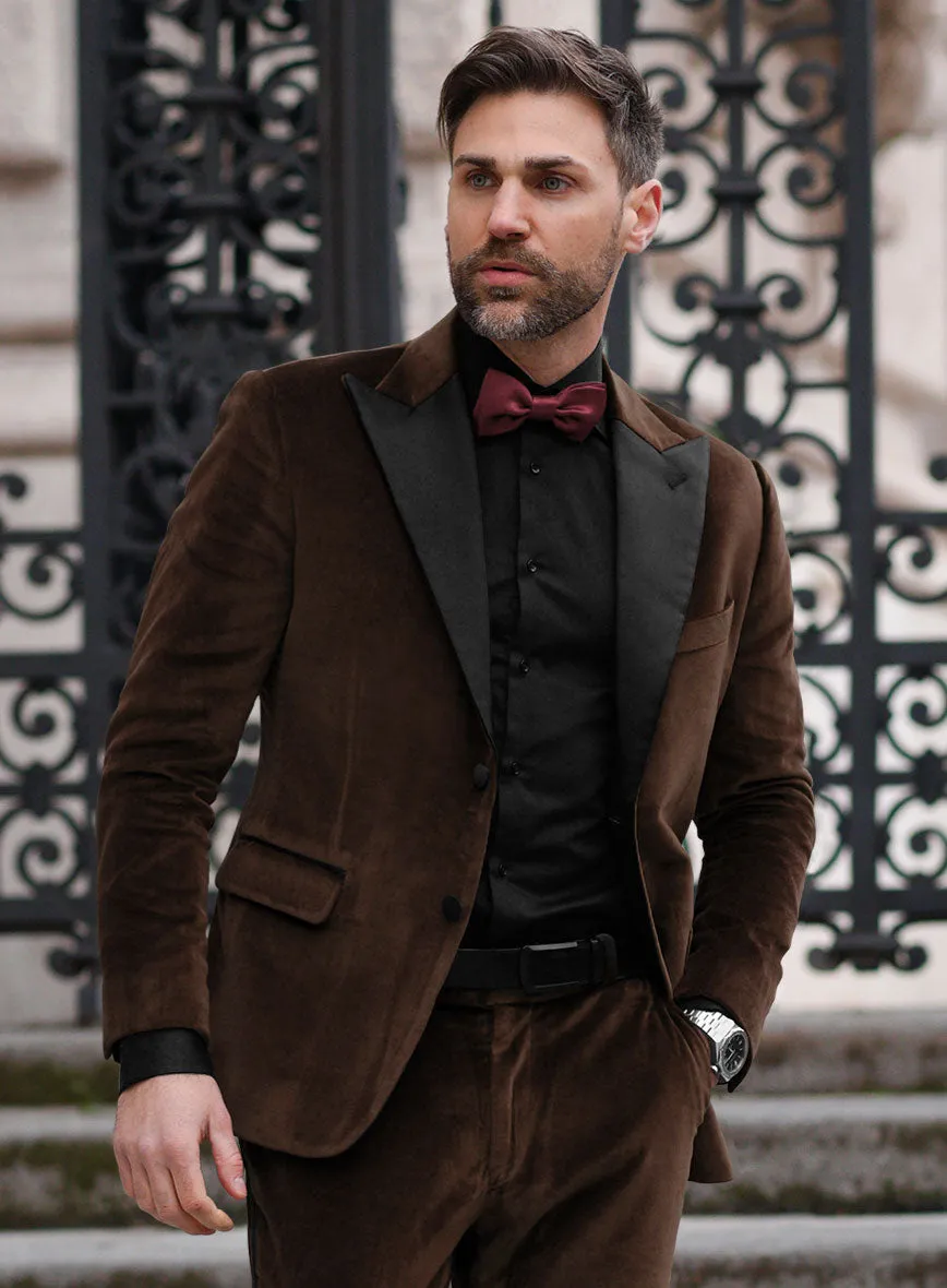 Brown Velvet Tuxedo Jacket