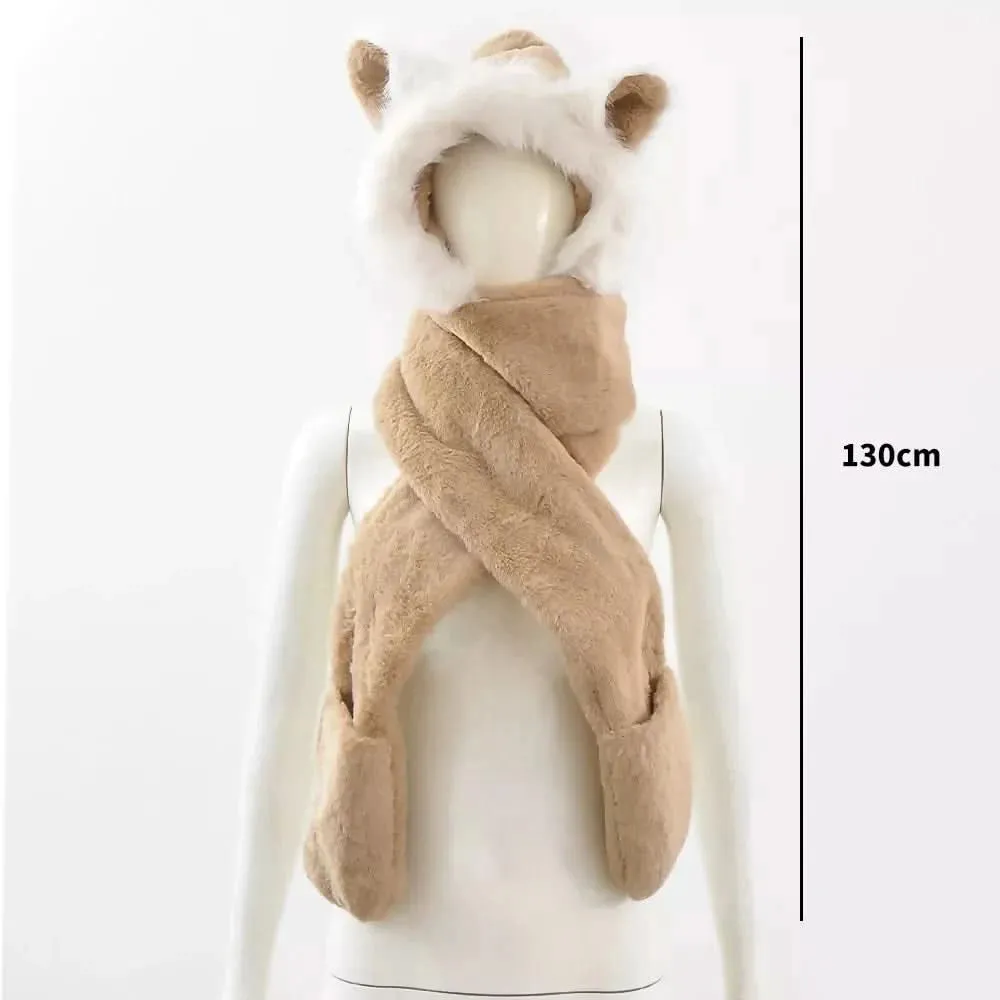 Bunny Ears Gloves Scarf