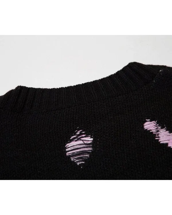 Butterfly Jacquard Knitted Cardigan NHH0003