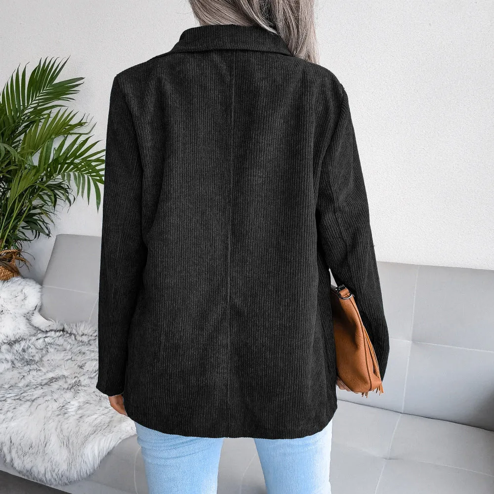 Double Breasted Fashion Blazer Jacket Lady Wholesale