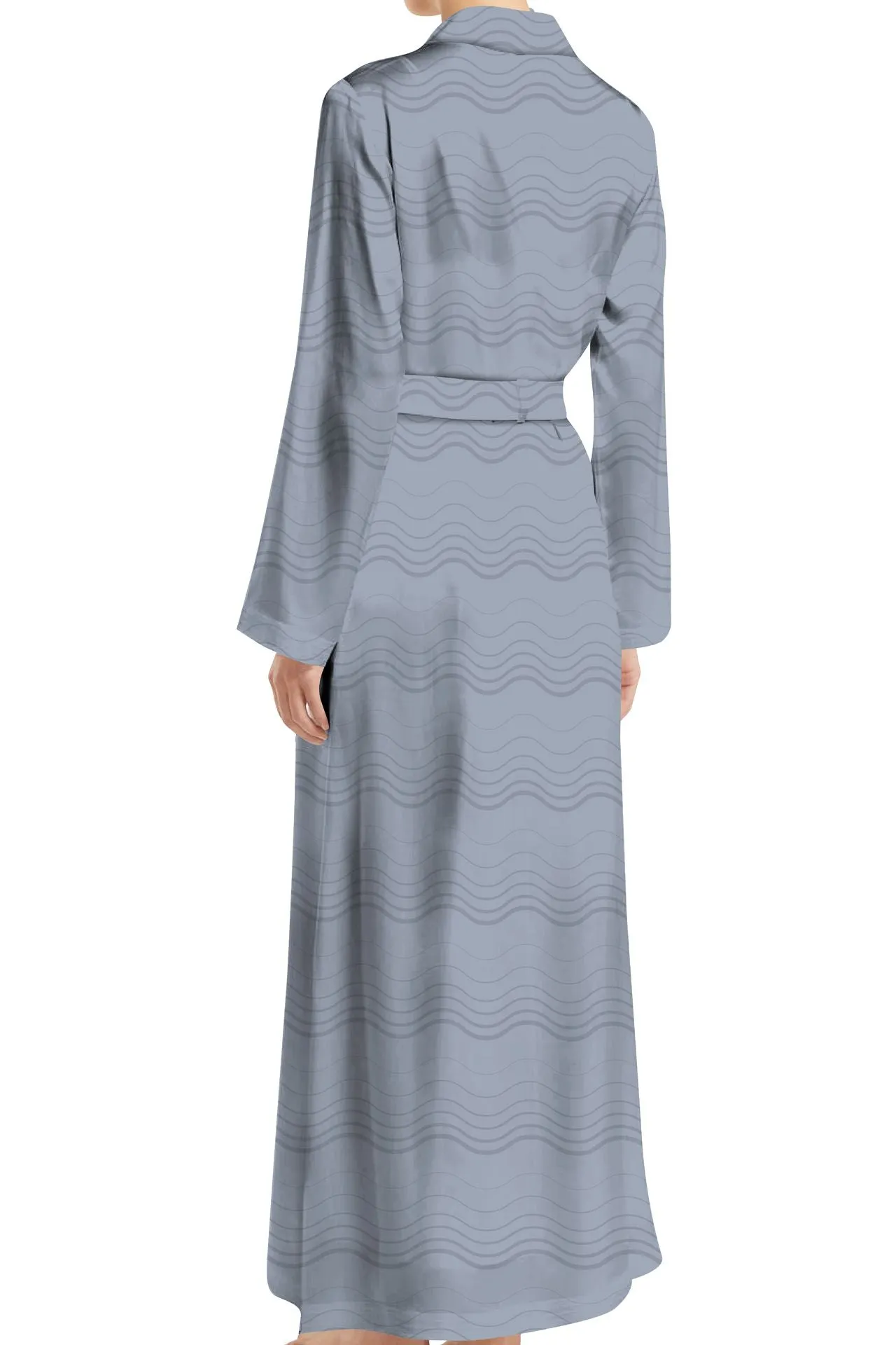 Full Sleeve Wrap Dress in Grey
