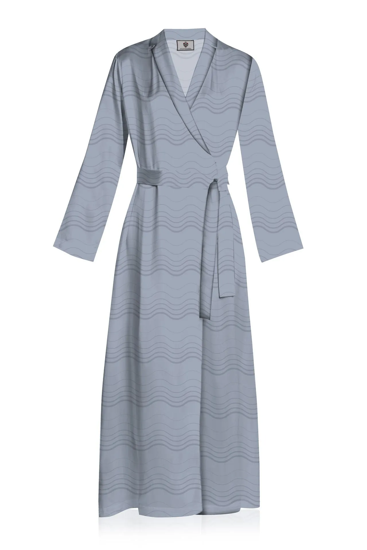 Full Sleeve Wrap Dress in Grey