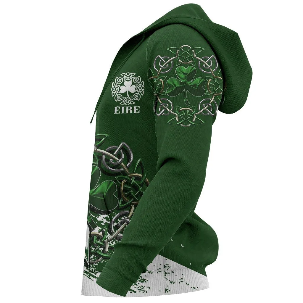 Ireland - Celtic Shamrock & Sword Pullover Hoodie A7
