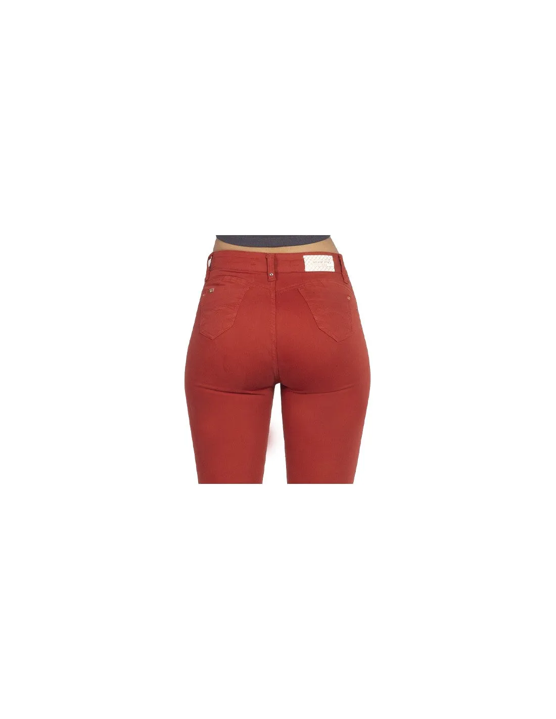 Jeans Mujer Skinny 3142 Otoño Invierno Terracota