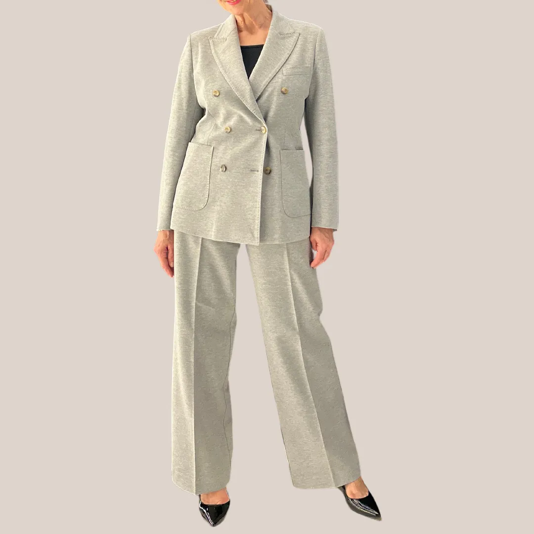 Jersey Wide Leg Pants - Grey