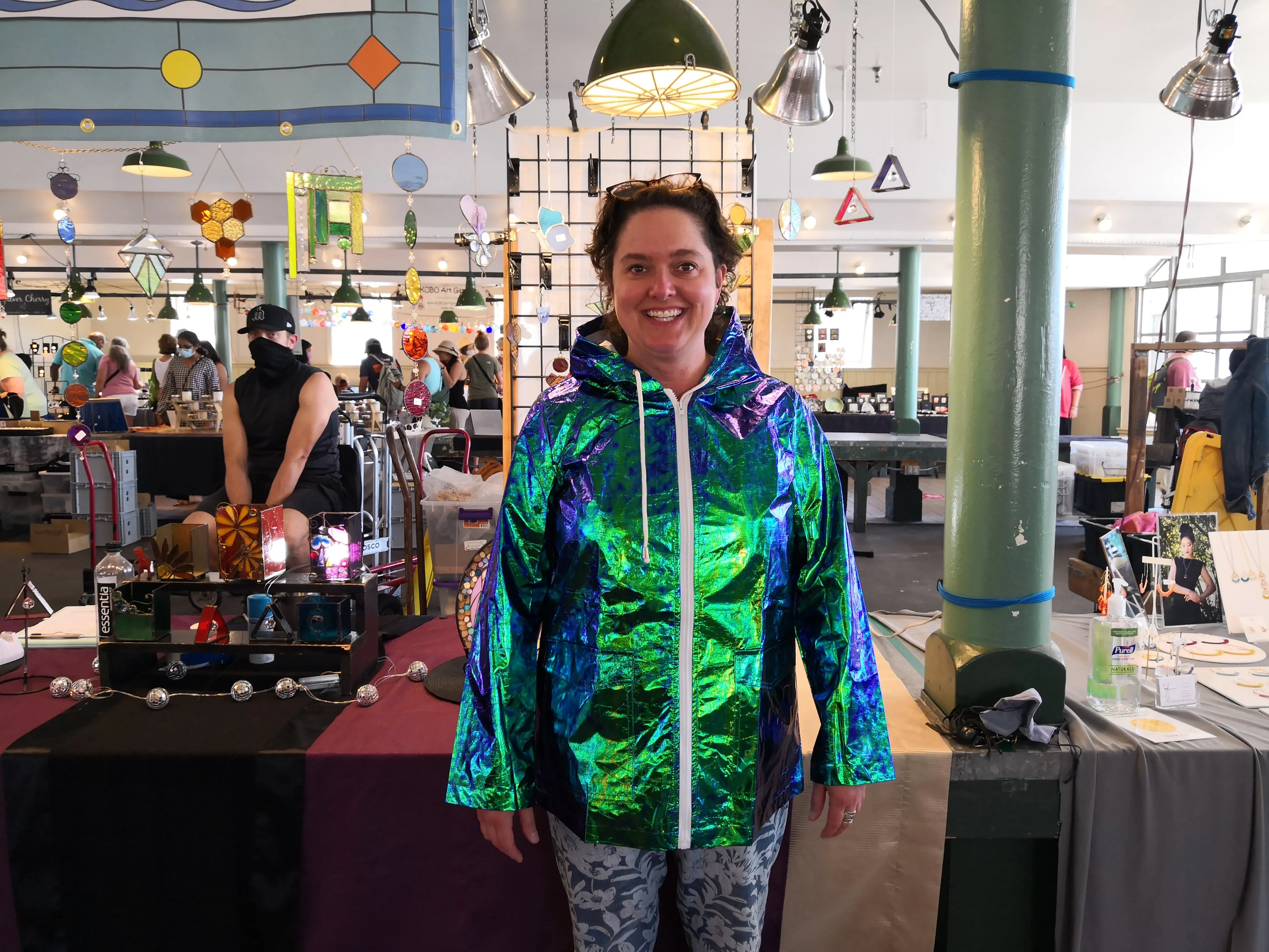 Junebug Waterproof Holographic Raincoat