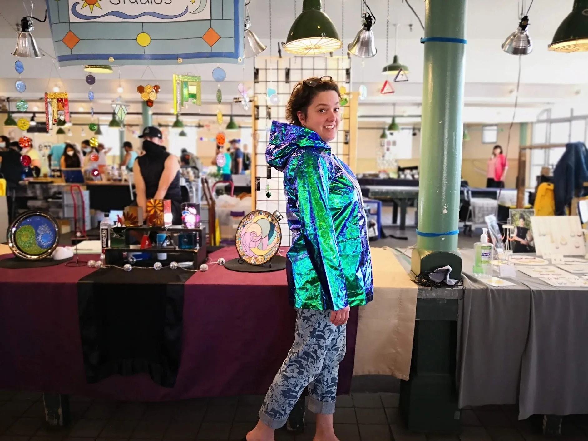 Junebug Waterproof Holographic Raincoat