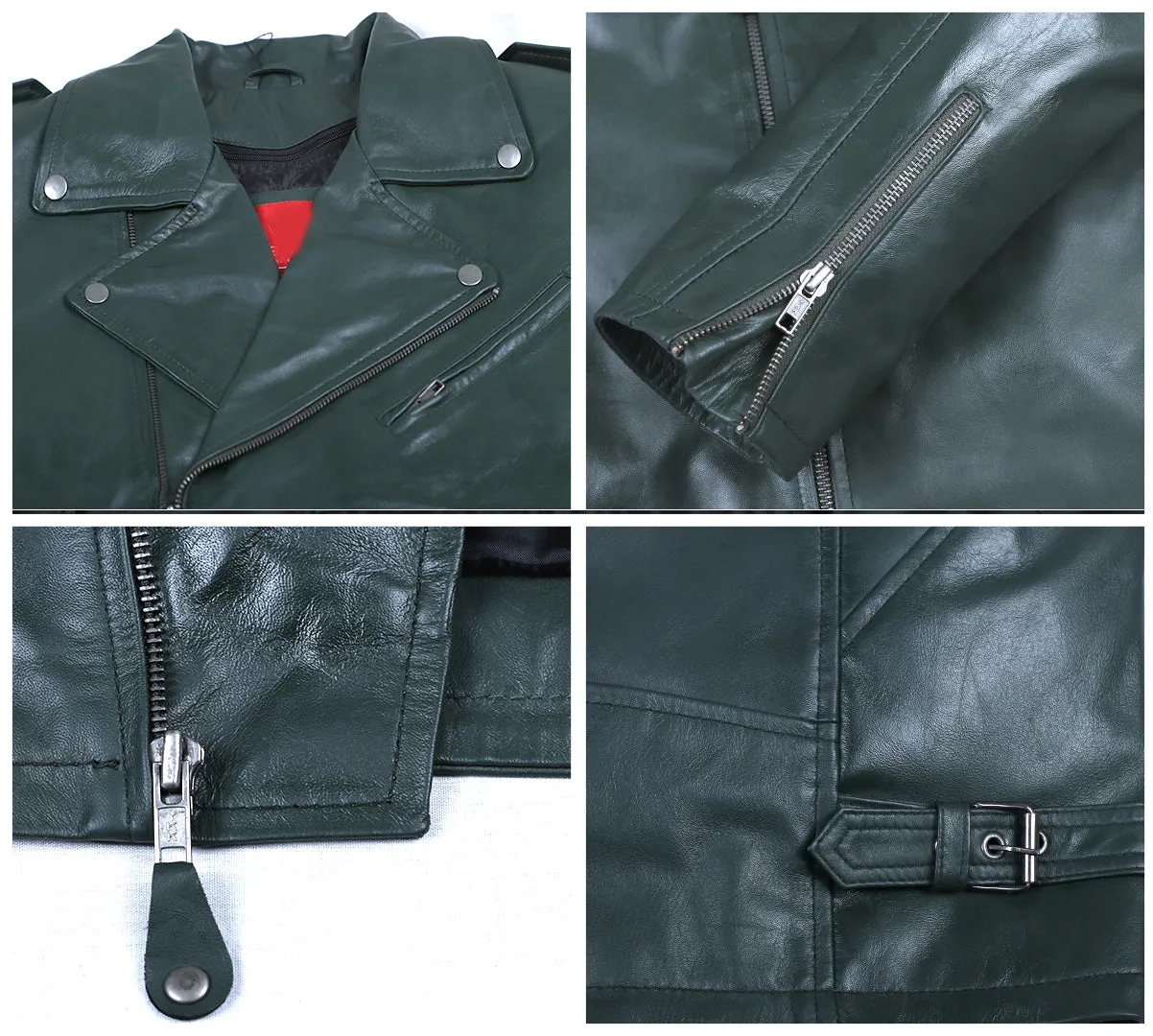 Leather Jackets Hub Mens Genuine Lambskin Leather Jacket (Black, Double Rider Jacket) - 1501180