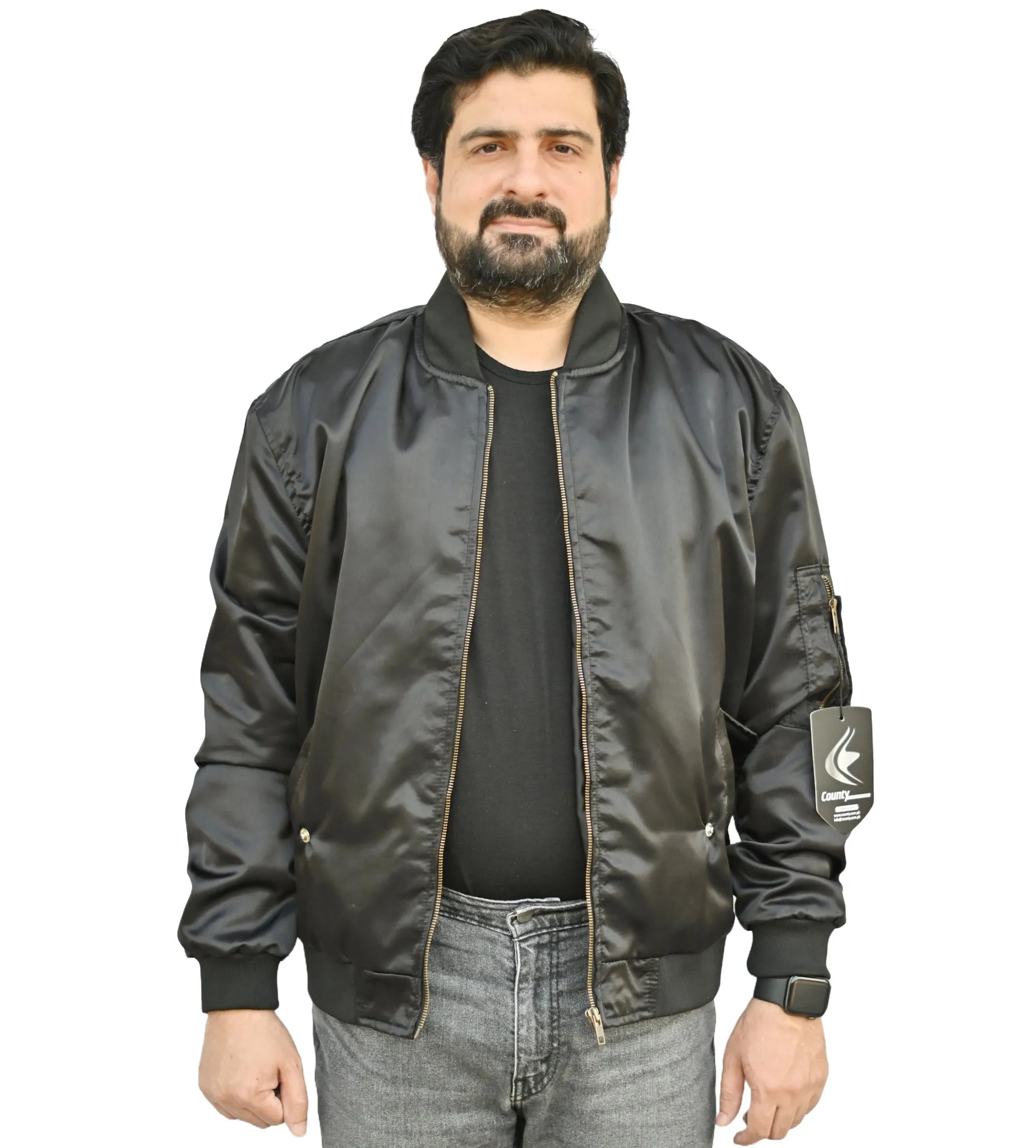 Letterman College Varsity Bomber Satin Jackets Quality Jacket Sports Wear Black Satin