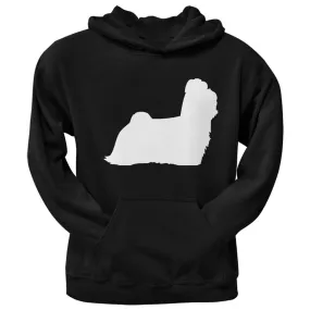 Maltese Silhouette Black Adult Hoodie