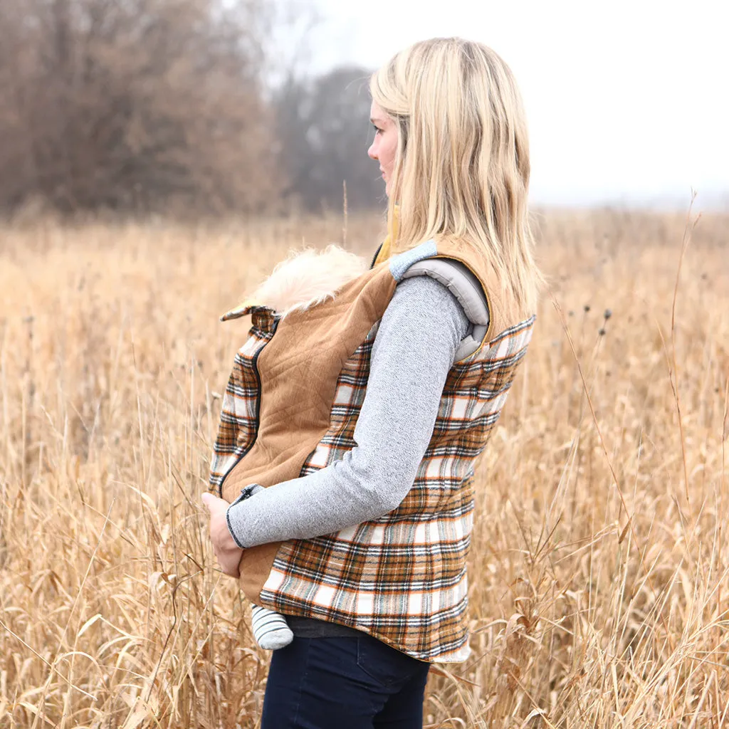 Nestledown Add-on Sewing Pattern for Trailblazer VEST - Adult ~ Zip in Baby-Wearing   Pregnancy Panels