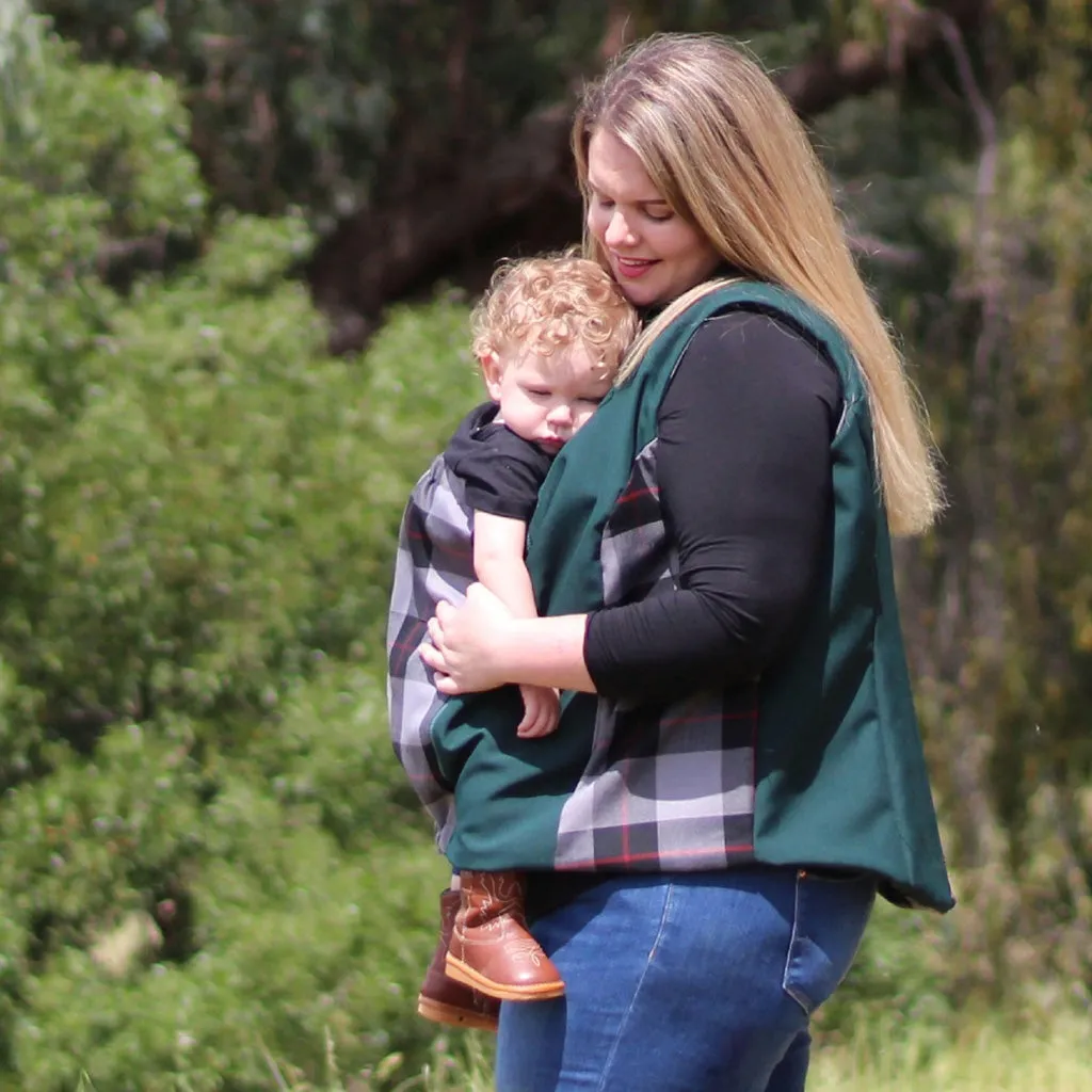 Nestledown Add-on Sewing Pattern for Trailblazer VEST - Adult ~ Zip in Baby-Wearing   Pregnancy Panels