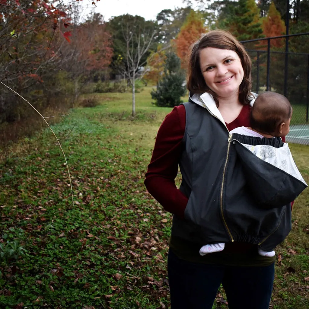 Nestledown Add-on Sewing Pattern for Trailblazer VEST - Adult ~ Zip in Baby-Wearing   Pregnancy Panels