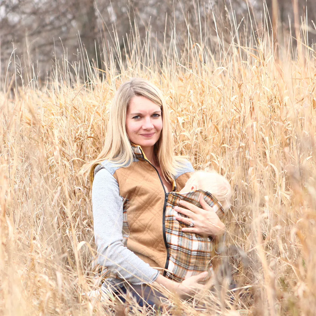 Nestledown Add-on Sewing Pattern for Trailblazer VEST - Adult ~ Zip in Baby-Wearing   Pregnancy Panels