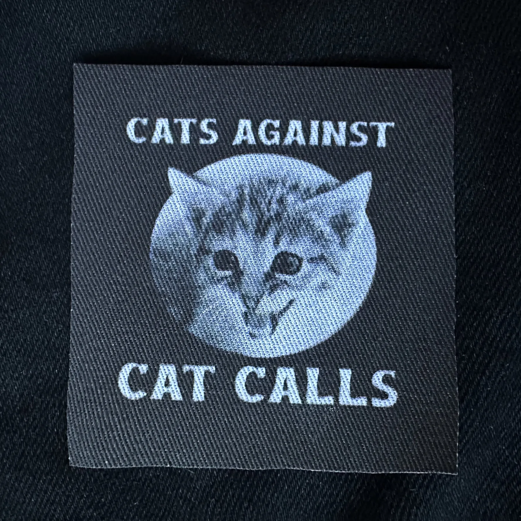 No Cat Calls Fabric Patch