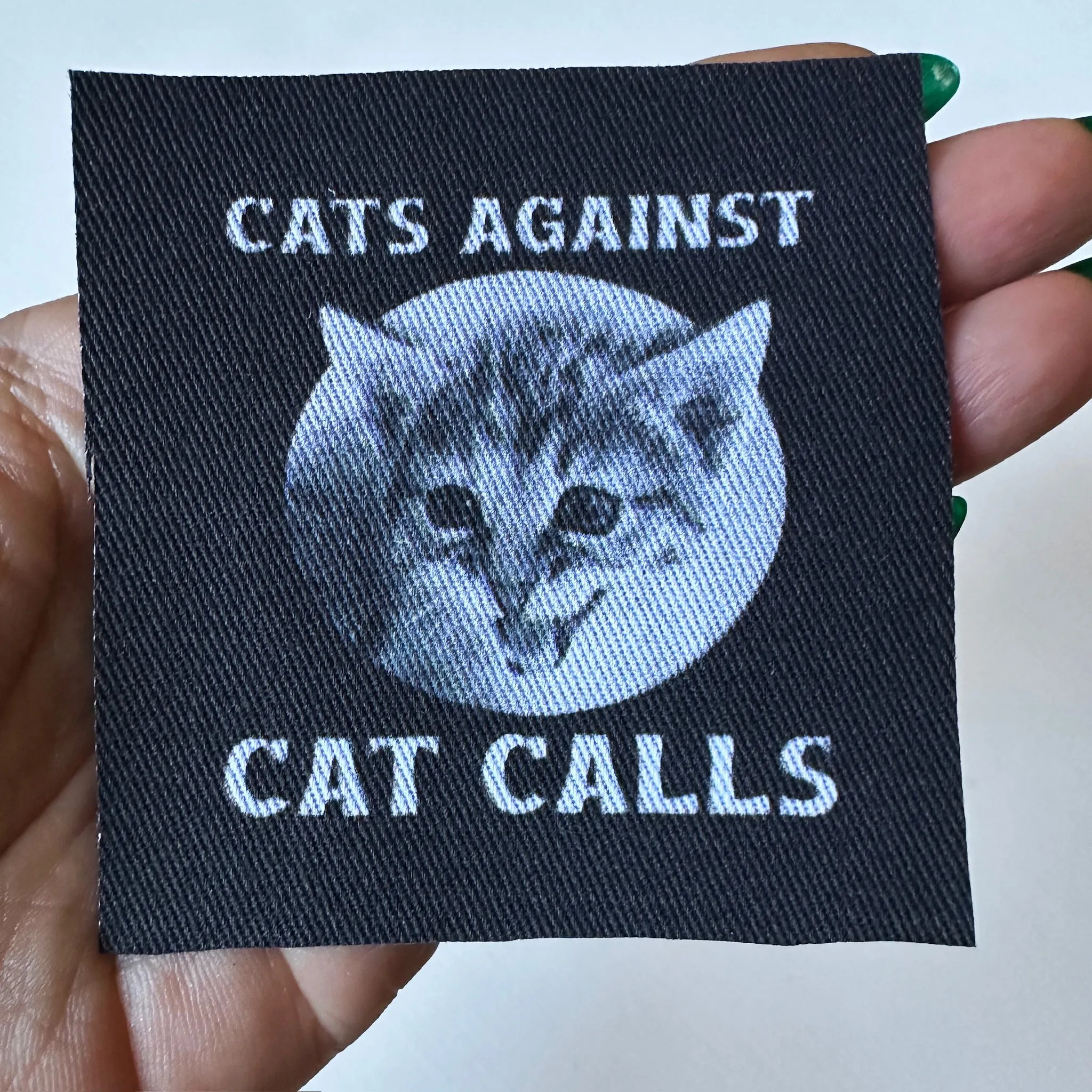 No Cat Calls Fabric Patch