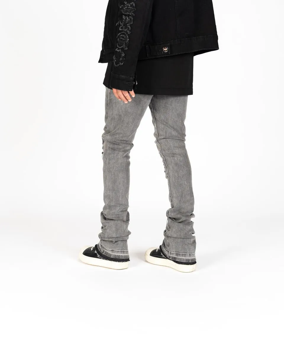 PHEELINGS SOULFUL SERENITY FLARE STACK DENIM (CHARCOAL GREY)