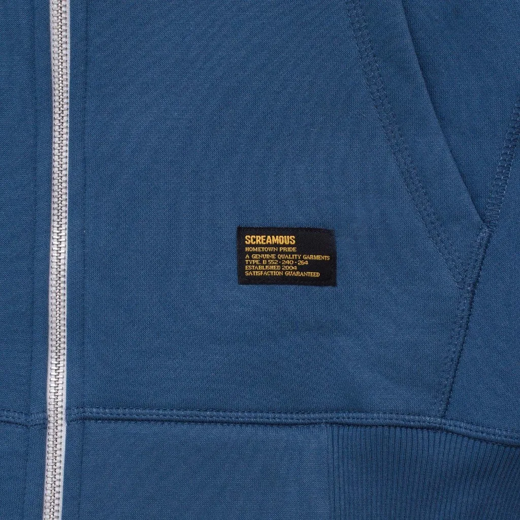 Pullover Zipper Hoodie LOGO CROWN ENSIGN BLUE