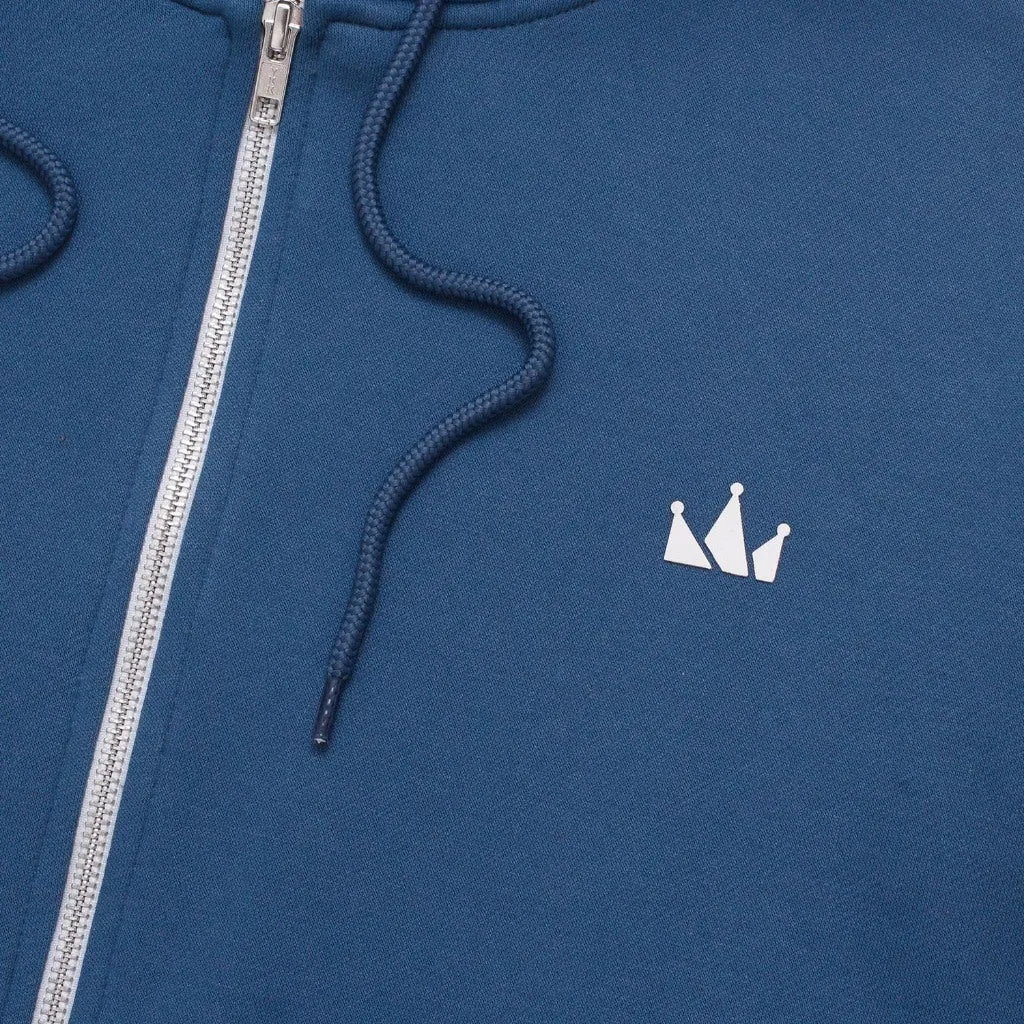 Pullover Zipper Hoodie LOGO CROWN ENSIGN BLUE