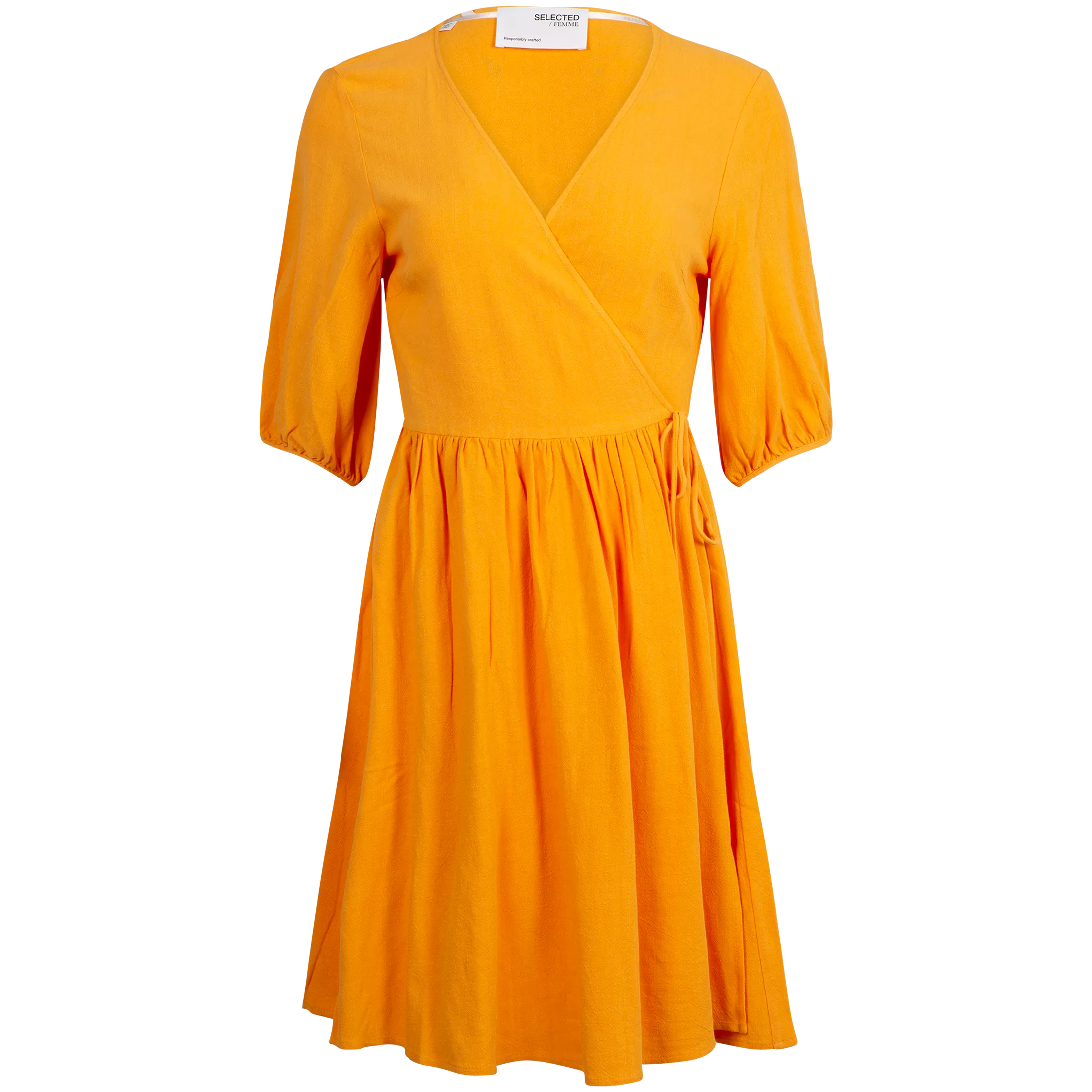 Rami 2/4 Short Wrap Dress - Iceland Poppy