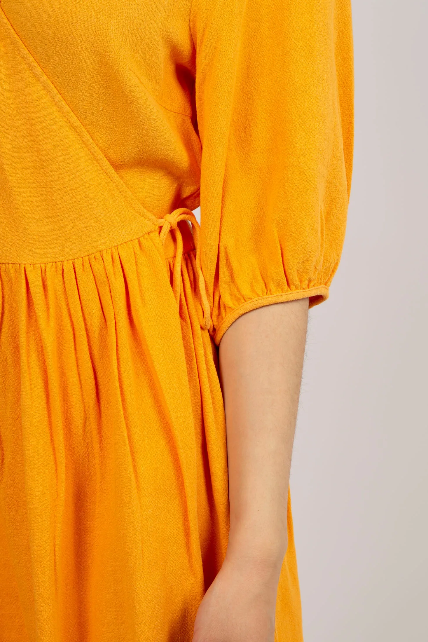 Rami 2/4 Short Wrap Dress - Iceland Poppy