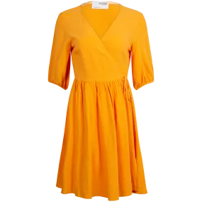 Rami 2/4 Short Wrap Dress - Iceland Poppy