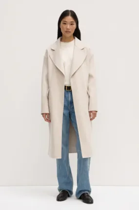 Sadie Single Breasted Wool Coat Oat Marle