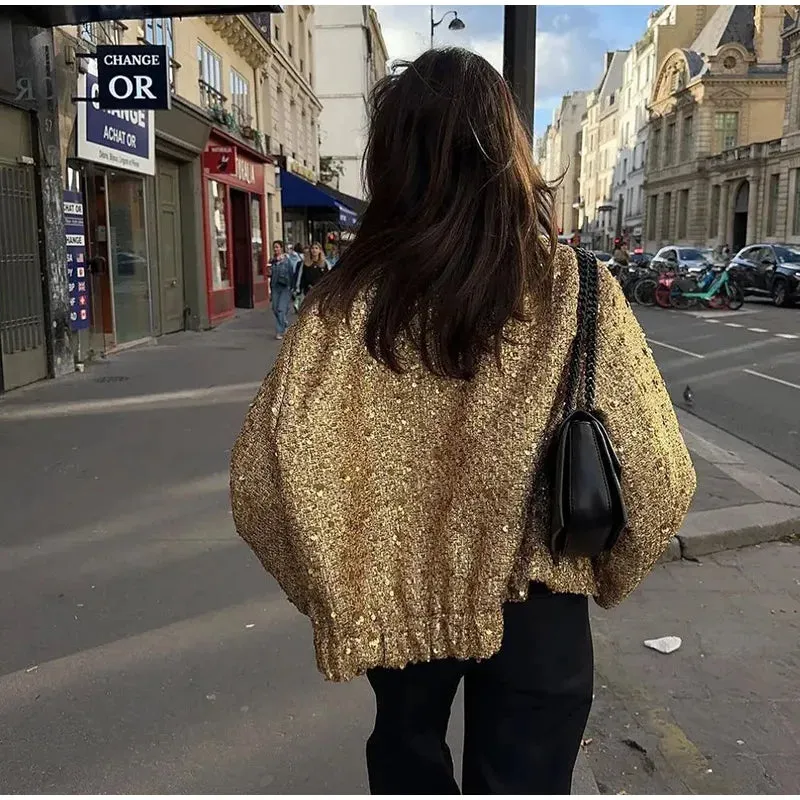 Sequin Class PALOMA GOLD Shiny bling bling Jacket