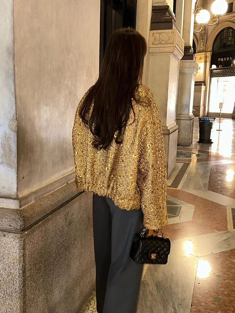 Sequin Class PALOMA GOLD Shiny bling bling Jacket