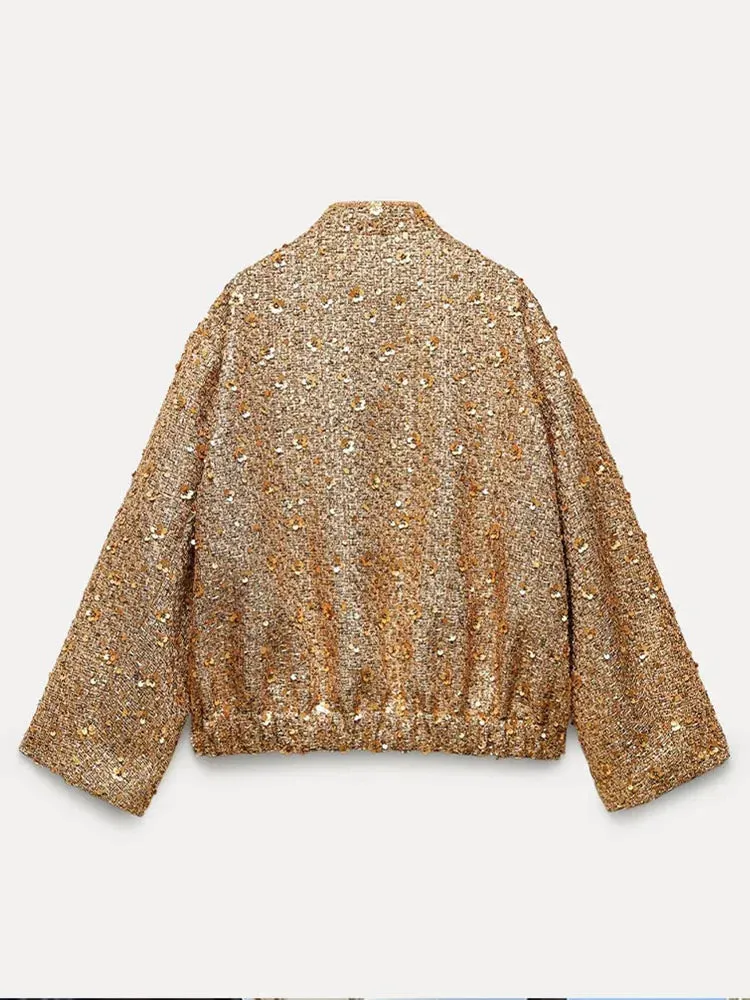 Sequin Class PALOMA GOLD Shiny bling bling Jacket