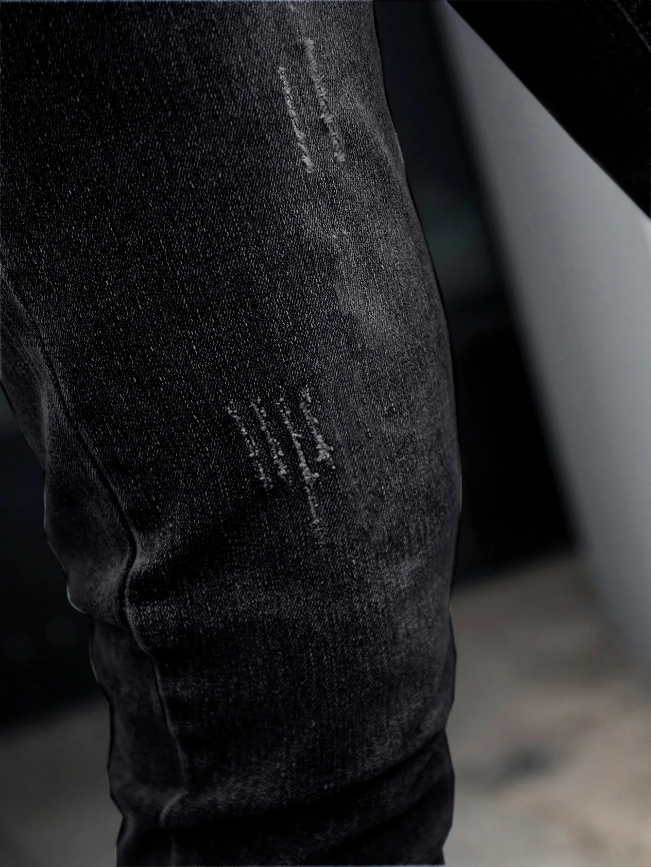 Slant Pocket Cat Scratch Jeans