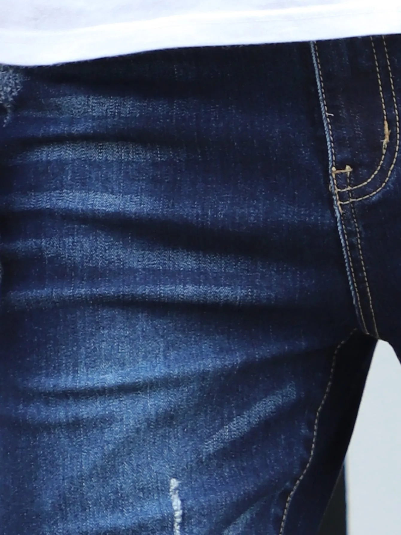 Slant Pocket Cat Scratch Jeans